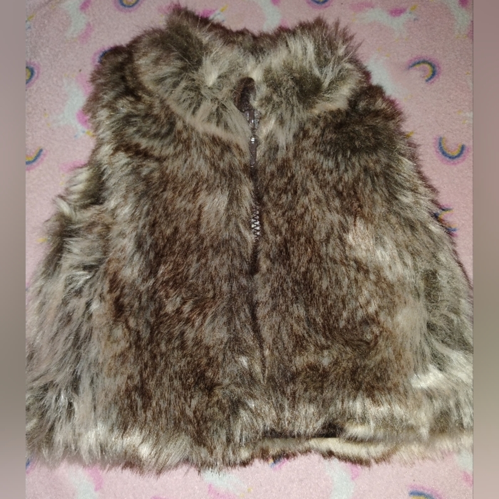 Faux fur baby vest 3m
